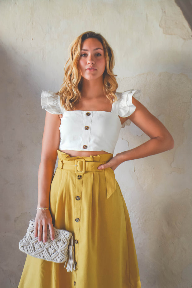 Radiant Sun Ruffle Top