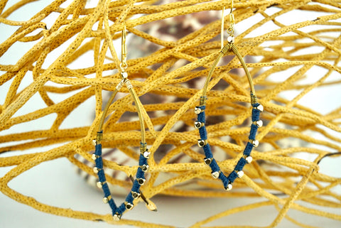 Key West Navy Earrings